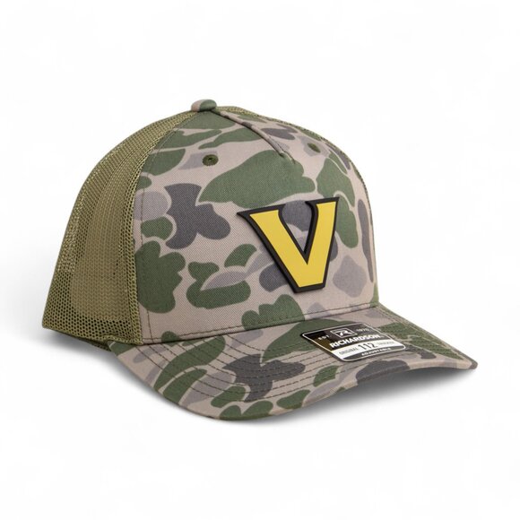 Vanderbilt Commodores Gold 3D Snapback Trucker Hat- Marsh Duck Camo/ Loden - Picture 1 of 3